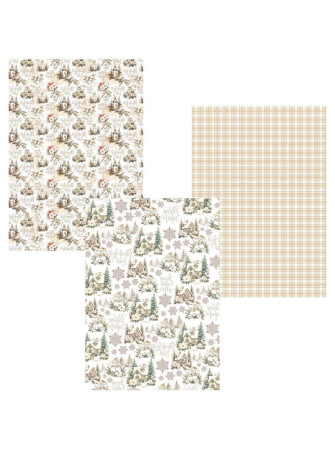Pack de papiers Deluxe et Vellum A4 - Collection "Winter Season" - Ciao Bella