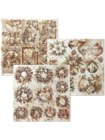 Pack de papiers Deluxe et Vellum 15 x 15 cm - Collection "Winter Season" - Ciao Bella