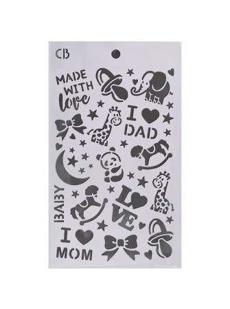 Set de 3 stencils - Collection "Toy & Shop" - Ciao Bella