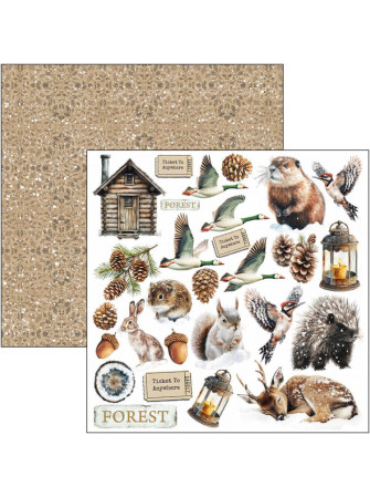 Pack papiers 15 x 15 cm - Collection "Forest Tales" - Ciao Bella