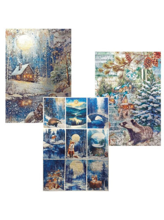 Pack de papiers Deluxe et Vellum A4 - Collection "Forest Tales" - Ciao Bella