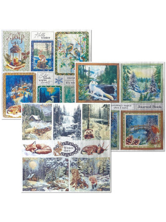 Pack de papiers Deluxe et Vellum 15 x 15 cm - Collection "Forest Tales" - Ciao Bella