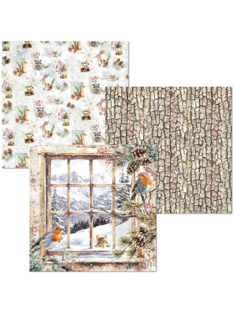 Pack de papiers Deluxe et Vellum 15 x 15 cm - Collection "Forest Tales" - Ciao Bella