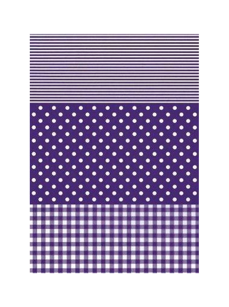 Papier décoratif - Pois Ligne carreau - Mauve et blanc - Décopatch