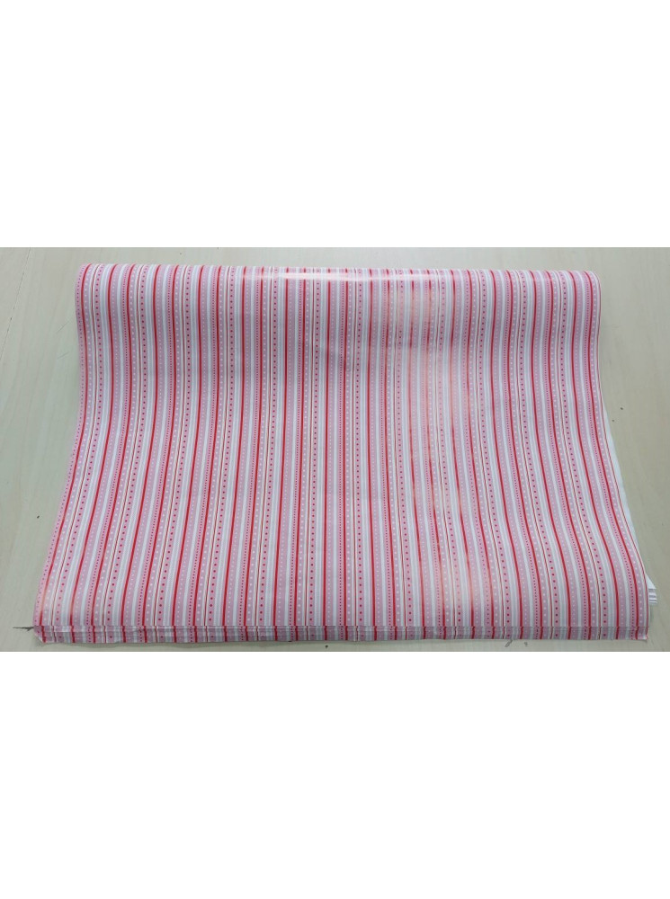 Feuille papier glacé - Ligné rose et blanc - Rayher
