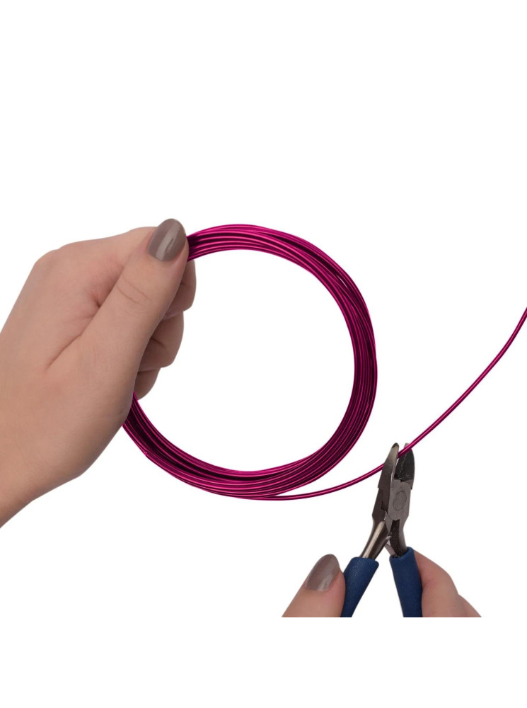 Fil Aluminium 2 mm au mètre - Strong Pink - Vaessen Creative