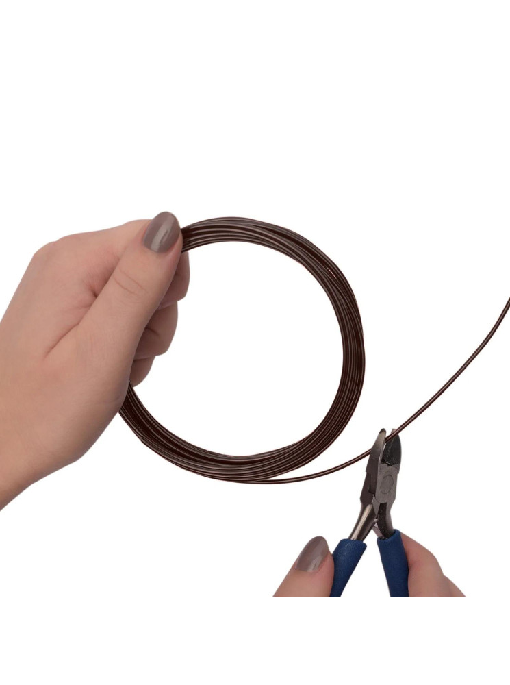 Fil Aluminium 2 mm au mètre - Brown - Vaessen Creative