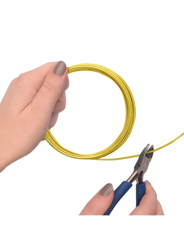 Fil Aluminium 2 mm au mètre - Sunny Yellow - Vaessen Creative