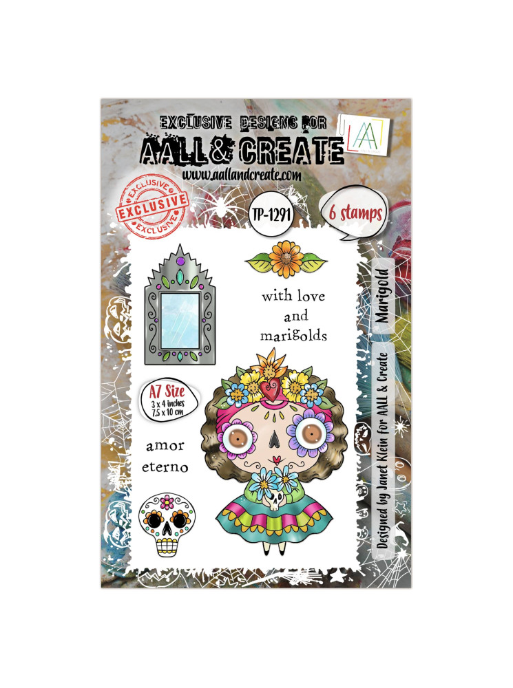 Tampon clear N° 1291 : Marigold - Collection "Witchlets & Weirdlings"- Aall & create