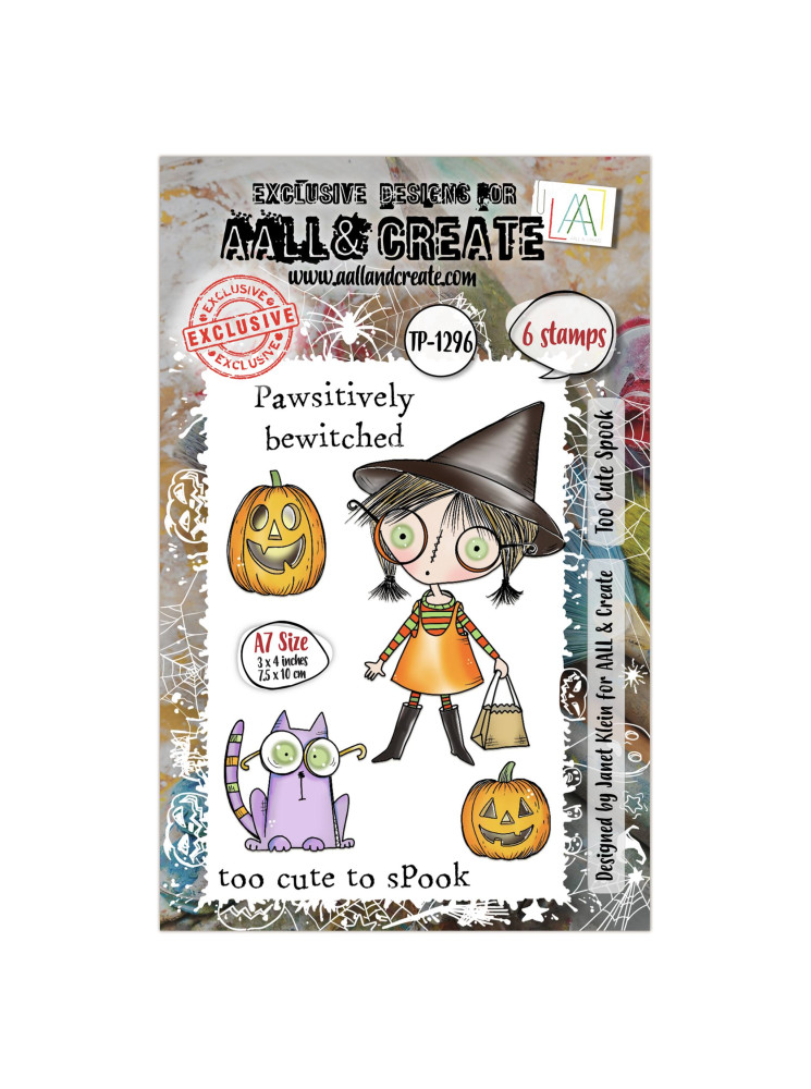 Tampon clear N° 1296 : Too Cute Spook- Collection "Witchlets & Weirdlings"- Aall & create