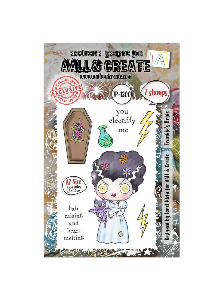 Tampon clear N° 1300 : Frankie's Bride - Collection "Witchlets & Weirdlings"- Aall & create