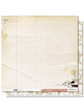 Pack papiers - Collection "Vintage Journal" - Les Ateliers de Karine