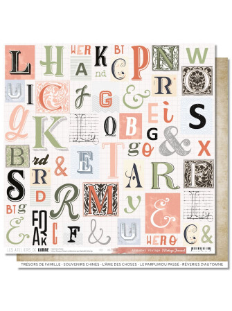 Pack papiers - Collection "Vintage Journal" - Les Ateliers de Karine