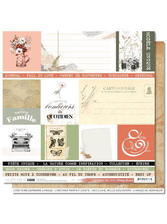 Pack papiers - Collection "Vintage Journal" - Les Ateliers de Karine
