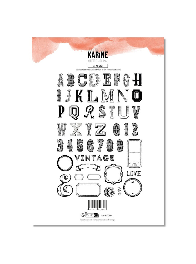 So Vintage - Tampon clear - Collection "Vintage Journal" - Les Ateliers de Karine