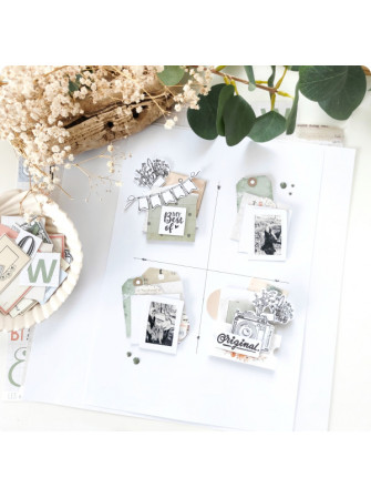 Tags notes - Dies - Collection "Vintage Journal" - Les Ateliers de Karine
