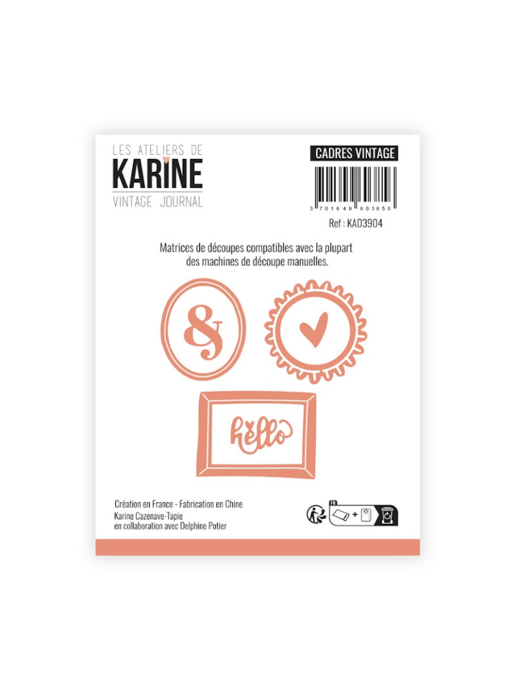Cadres Vintage - Dies - Collection "Vintage Journal" - Les Ateliers de Karine