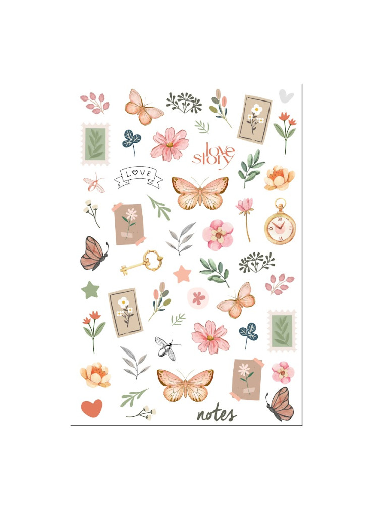 Puffy stickers motifs - Collection "Vintage Journal" - Les Ateliers de Karine