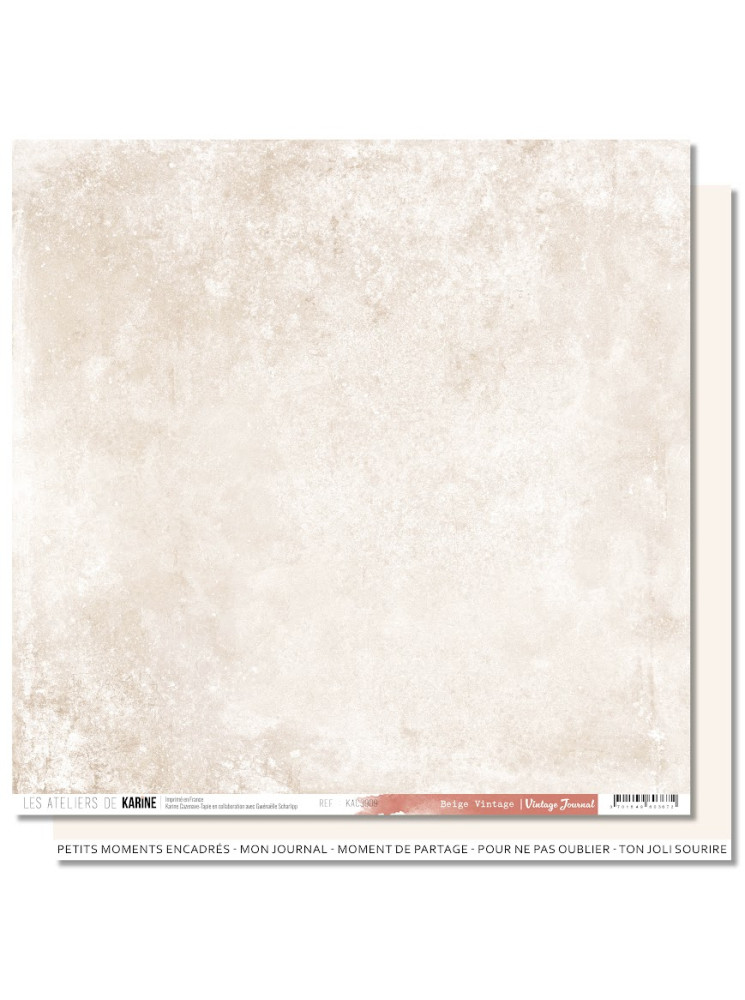Back to Basics - Beige vintage - Collection "Vintage Journal" - Les Ateliers de Karine