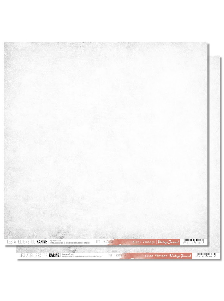 Back to Basics - Blanc vintage - Collection "Vintage Journal" - Les Ateliers de Karine