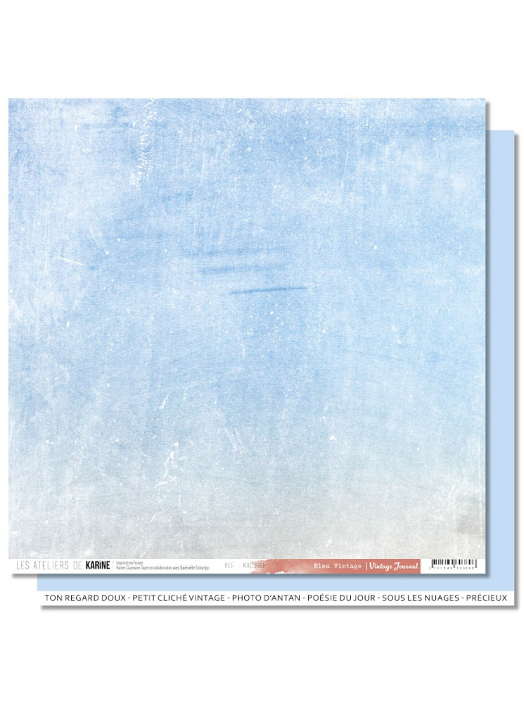 Back to Basics - Bleu vintage - Collection "Vintage Journal" - Les Ateliers de Karine