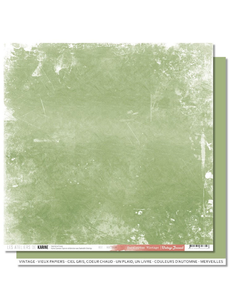 Back to Basics - Eucalyptus vintage - Collection "Vintage Journal" - Les Ateliers de Karine