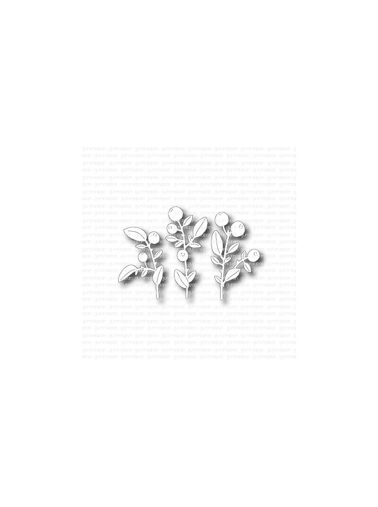 Set de 3 branches de myrtilles - Dies - Gummiapan
