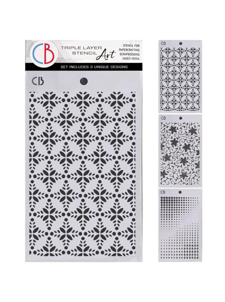 Set de 3 stencils - Collection "Winter Season" - Ciao Bella