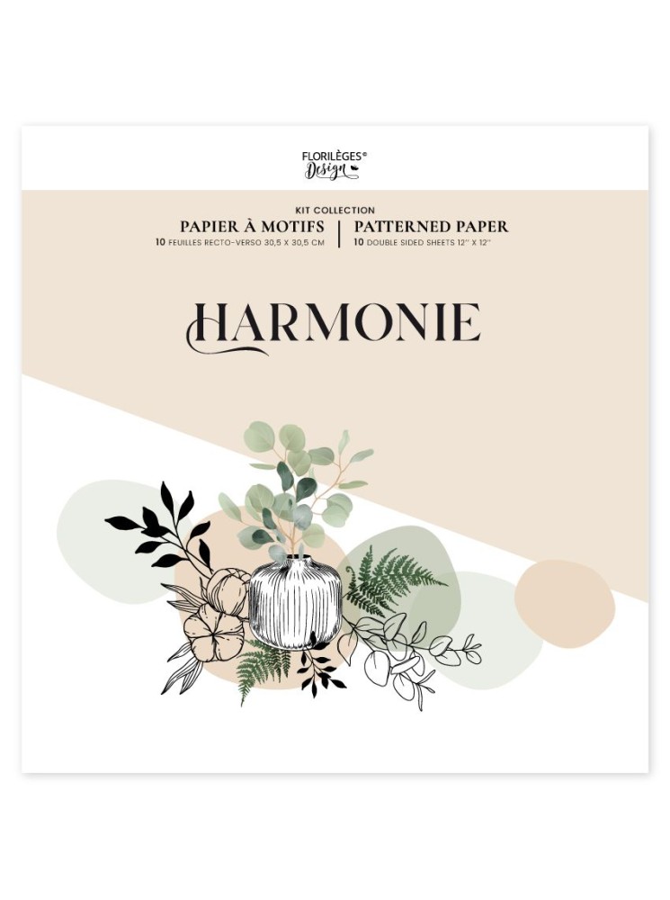 Pack papiers imprimés - Collection "Harmonie" - Florilèges