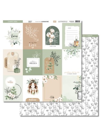Pack papiers imprimés - Collection "Harmonie" - Florilèges