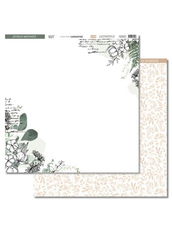 Pack papiers imprimés - Collection "Harmonie" - Florilèges