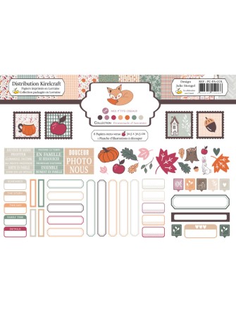 Pack papiers - Collection "Promenade d'Automne" - Mes P'tits Ciseaux