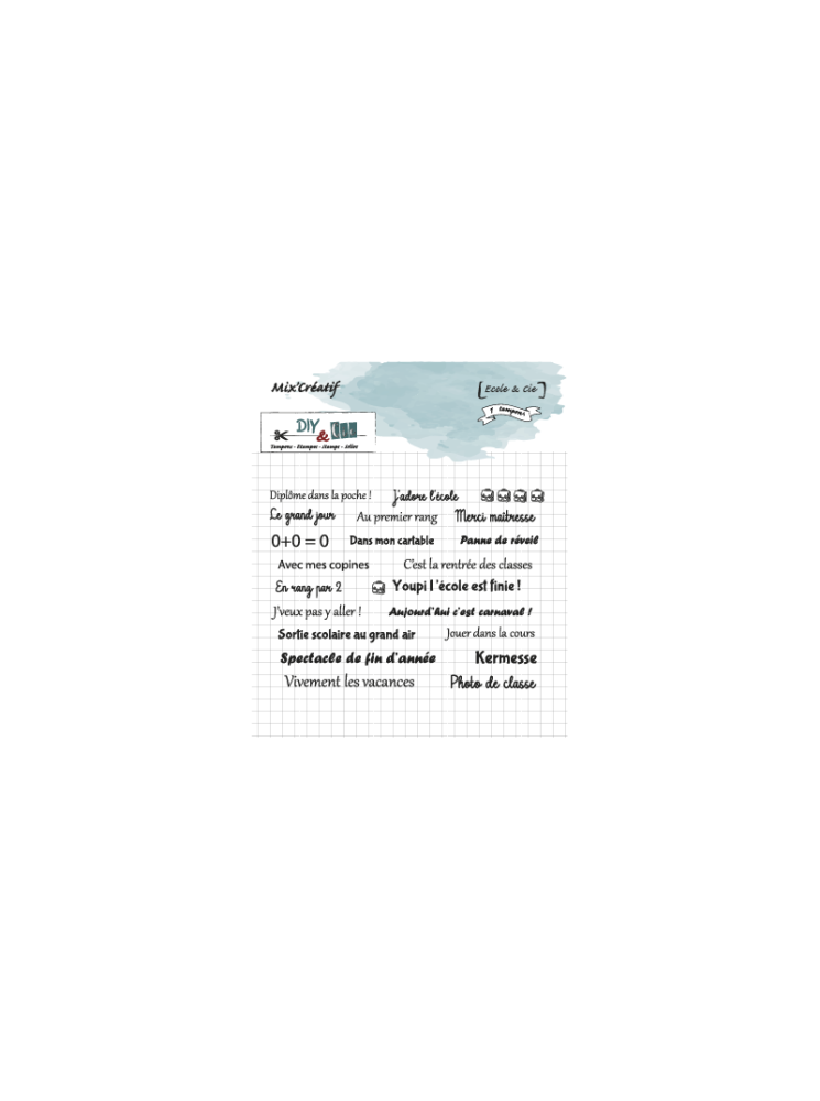 Tampon clear - Ecole & Cie - Collection "Clic Clac"  - DIY & cie