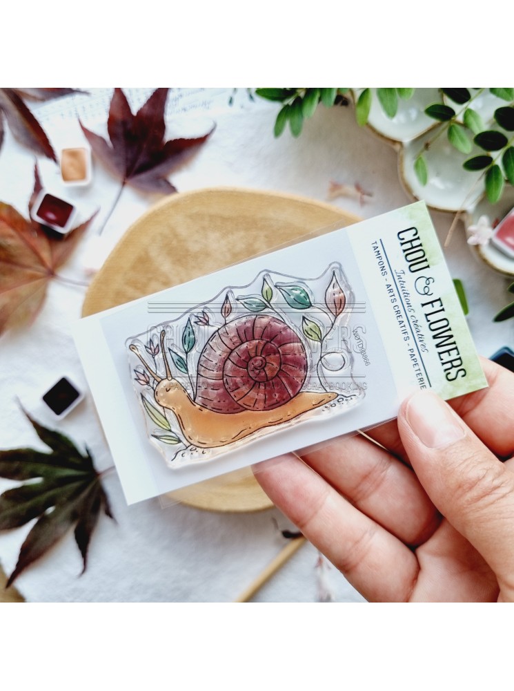 Tampon Clear - L'Escargot - Collection "L'Orée des Bois" - Chou & Flowers