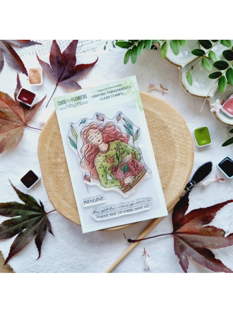 Tampon Clear - Fille d'Automne - Collection "L'Orée des Bois" - Chou & Flowers
