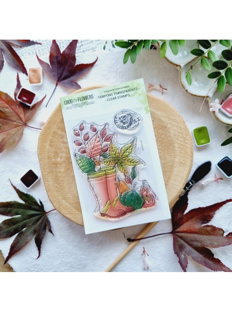 Tampon Clear - Les Bottes de Pluie - Collection "L'Orée des Bois" - Chou & Flowers