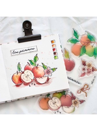 Tampon Clear - Les Pommes - Collection "L'Orée des Bois" - Chou & Flowers