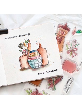Tampon Clear - Le Tablier - Collection "L'Orée des Bois" - Chou & Flowers
