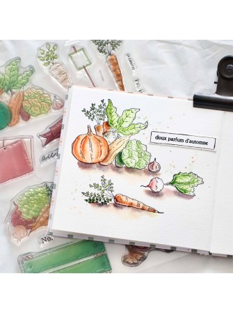 Tampon Clear - Légumes de Saison - Collection "L'Orée des Bois" - Chou & Flowers