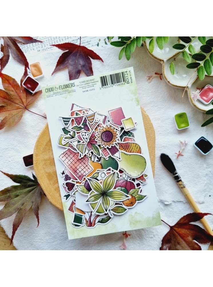 Die cuts - Cueillette d'Automne - Collection "L'Orée des Bois" - Chou & Flowers
