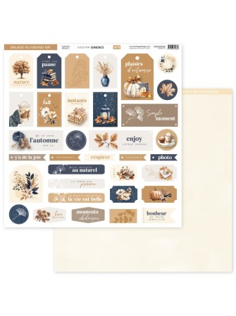 Pack papiers imprimés - Collection "Ginkgo" - Florilèges