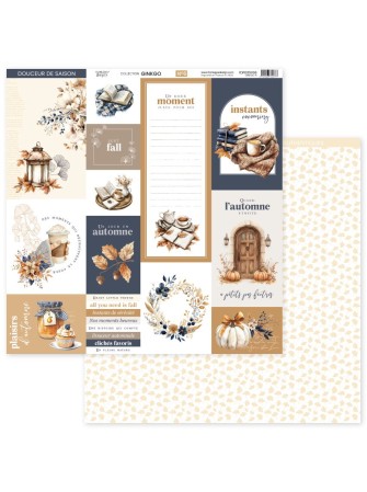 Pack papiers imprimés - Collection "Ginkgo" - Florilèges
