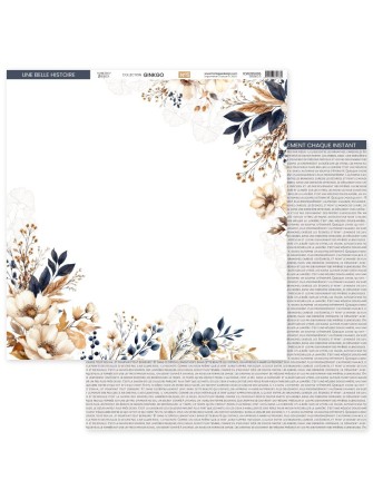 Pack papiers imprimés - Collection "Ginkgo" - Florilèges