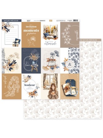 Pack papiers imprimés - Collection "Ginkgo" - Florilèges