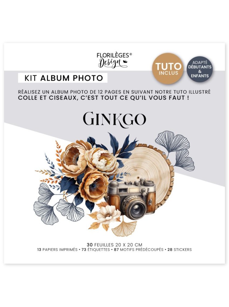 Kit créatif album - Collection "Ginkgo" - Florilèges