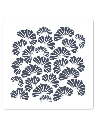 Stencil : Fond Ginkgo -...