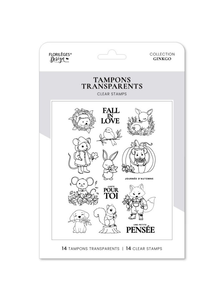 Fall in Love - tampon clear - Collection "Ginkgo" - Florilèges