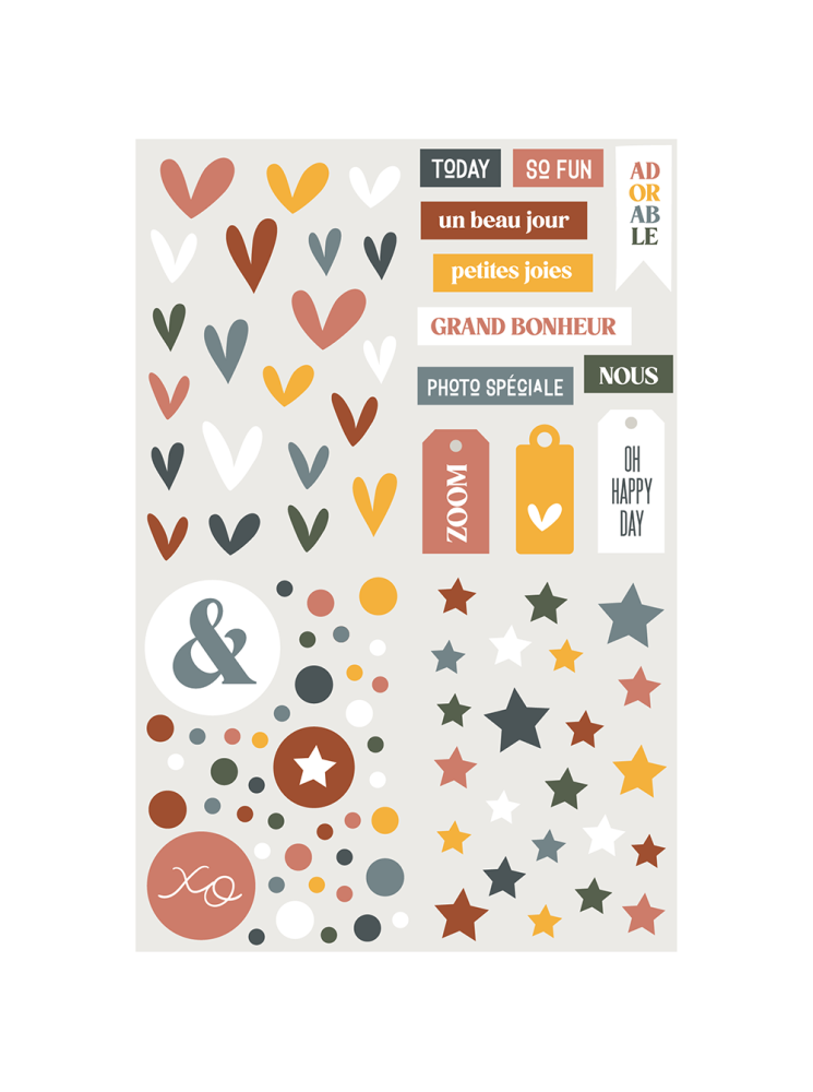 Stickers puffy motifs - Collection "Bande Originale Face B" - Ha Pi Little Fox