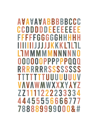 Stickers puffy alphabet -...