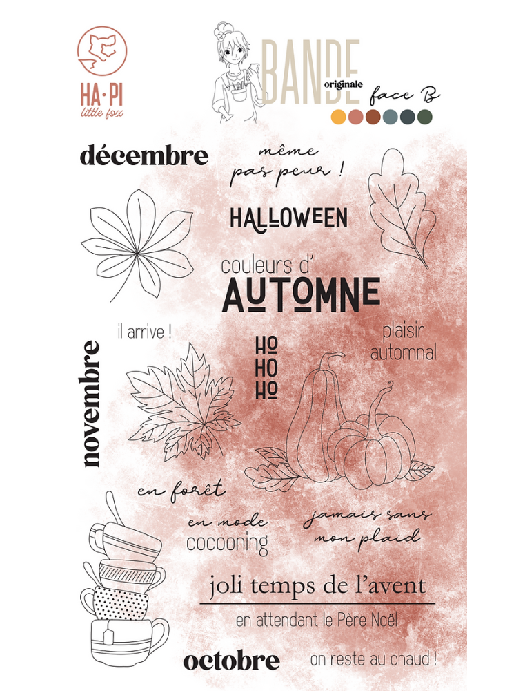 Couleurs d'Automne - Collection "Bande Originale Face B" - Tampon clear - HA PI Little fox
